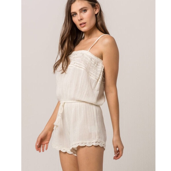 Rip Curl Pants - Rip Curl Beige SOAKING SUN Romper CoverUp